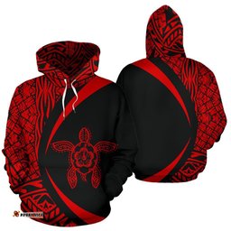Turtle Polynesian Hoodie Circle Style 02