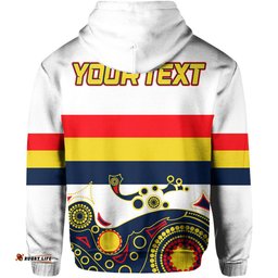 Custom Personalised Adelaide Crows Hoodie Aboriginal Simple Style