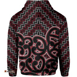 New Zealand Hoodie Maori Graphic Tee patterns Red