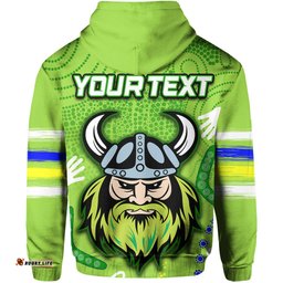 Custom Personalised Raiders Zip Hoodie Aboriginal Simple