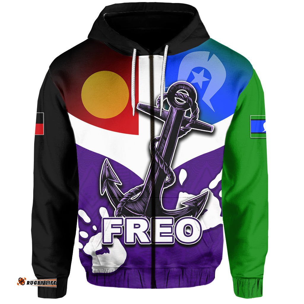 NAIDOC Fremantle Zip Hoodie Freo Flag
