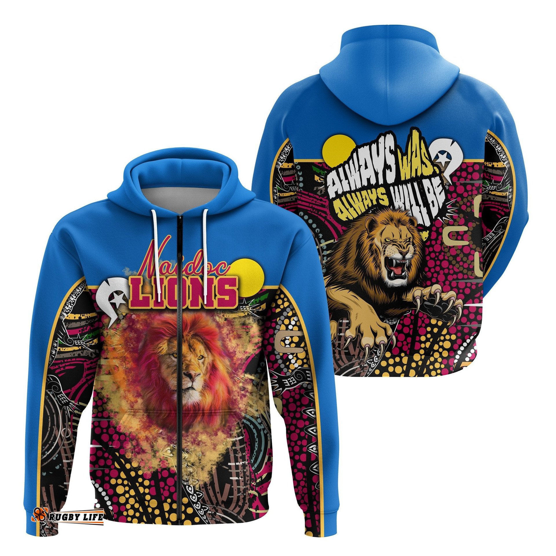 Brisbane NAIDOC Week Zip Hoodie Lions Sport Style Ver.1