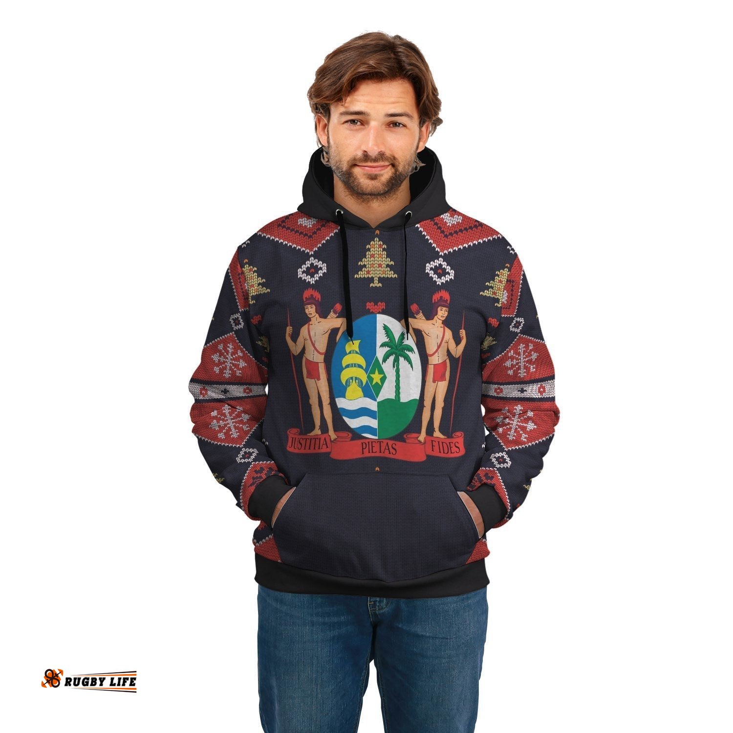 Suriname Christmas Hoodie Santa Claus Ho Ho Ho