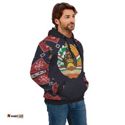 Tajikistan Christmas Hoodie Santa Claus Ho Ho Ho