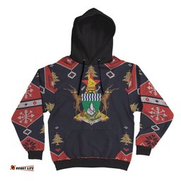 Zimbabwe Christmas Hoodie Santa Claus Ho Ho Ho