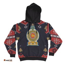 Sri Lanka Christmas Hoodie Santa Claus Ho Ho Ho