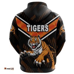 Wests Tigers Zip Hoodie Simple
