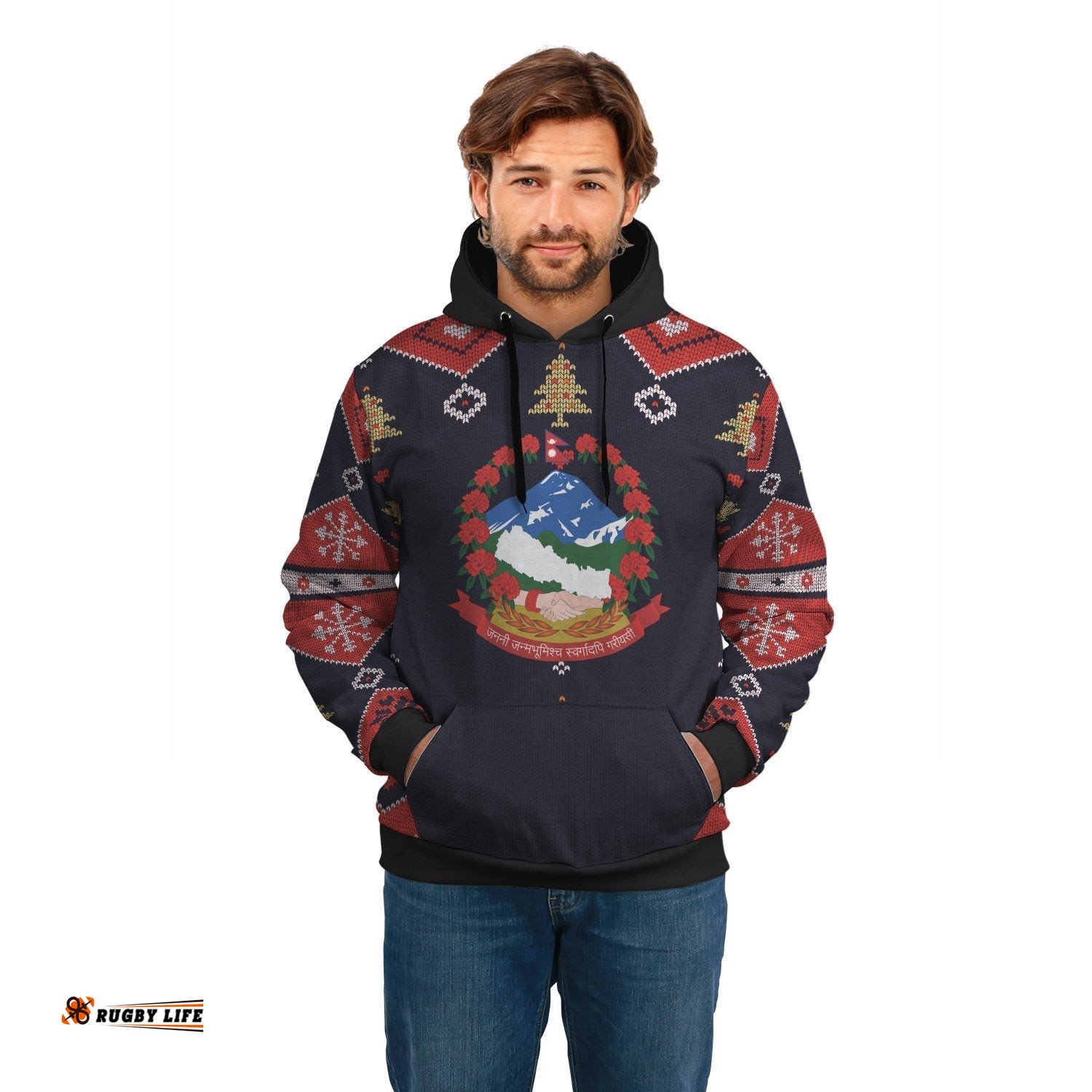 Nepal Christmas Hoodie Santa Claus Ho Ho Ho