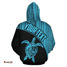Tapa Hoodie Turtle Wave Custom Your Text