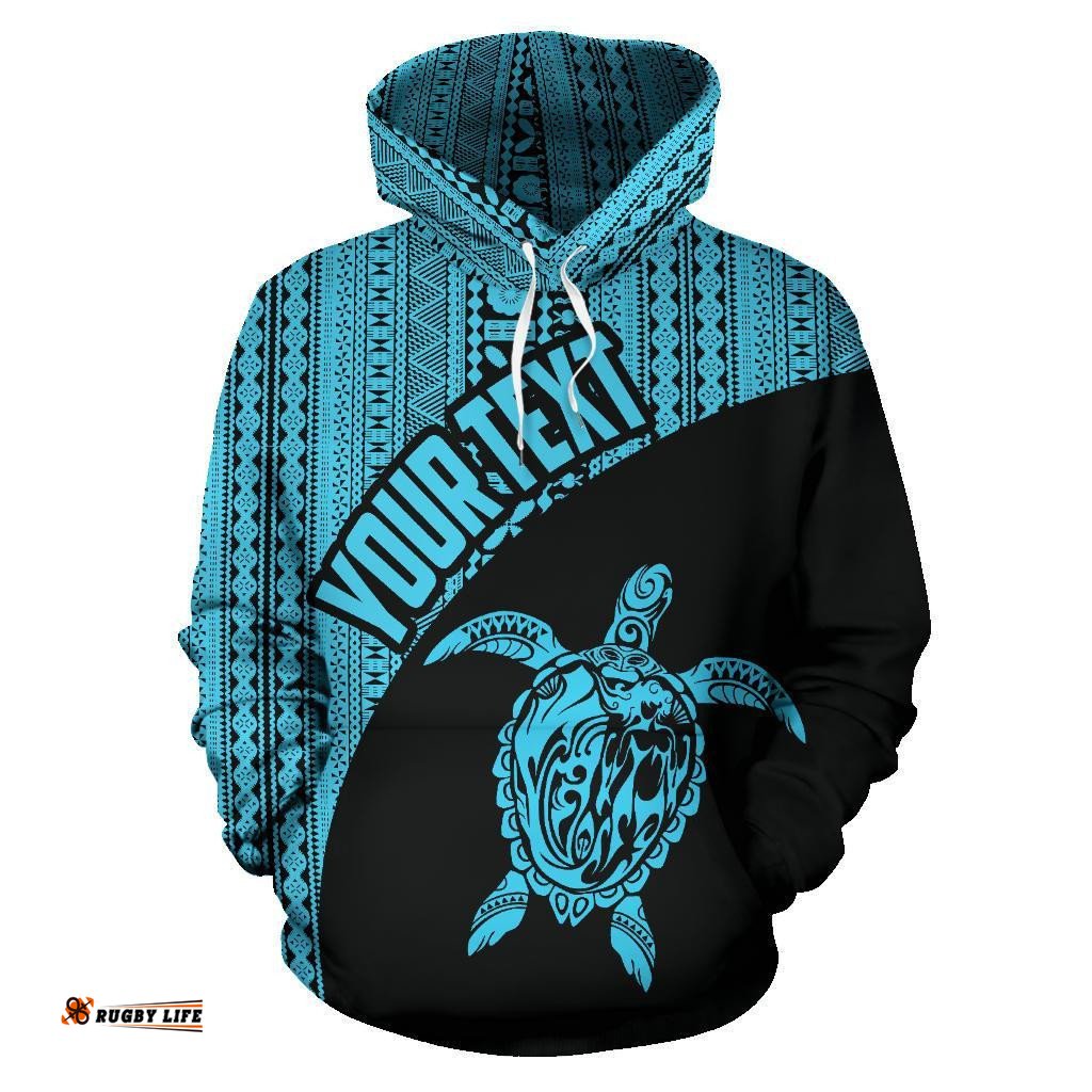 Tapa Hoodie Turtle Wave Custom Your Text
