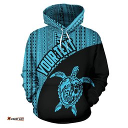 Tapa Hoodie Turtle Wave Custom Your Text