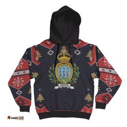 San Marino Christmas Hoodie Santa Claus Ho Ho Ho