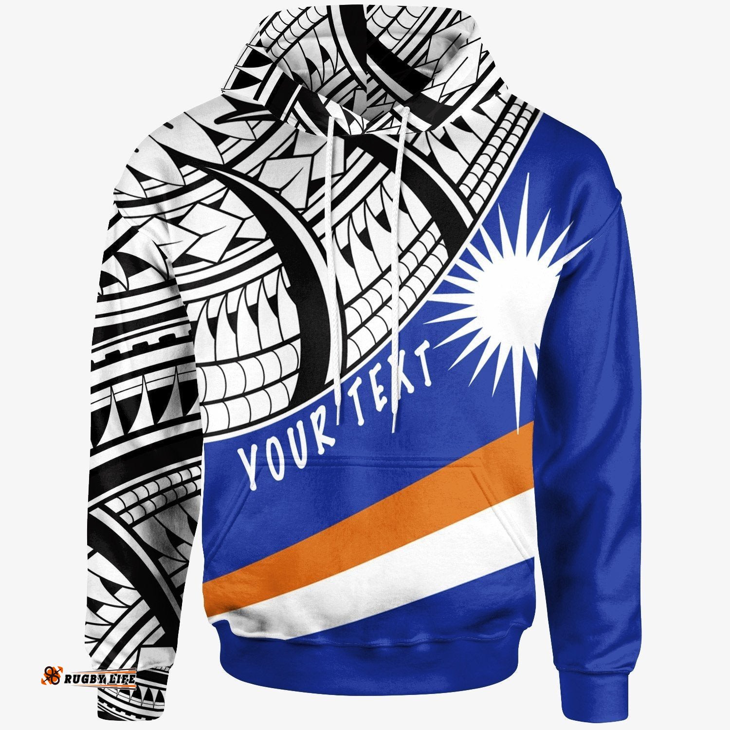 marshall custom personalised hoodie ginger lei pattern