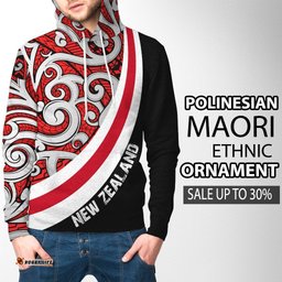 New Zealand Polynesian Maori Ethnic Ornament Hoodie