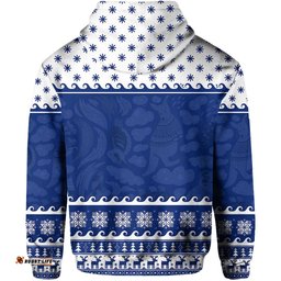 surfing santa claus zip hoodie christmas australia blue style