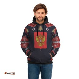 Russia Christmas Hoodie Santa Claus Ho Ho Ho