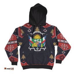 Central African Republic Christmas Hoodie Santa Claus Ho Ho Ho