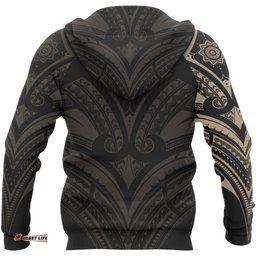 Tribal Hoodie, Polynesian Tattoo All Over Print Hoodie 08