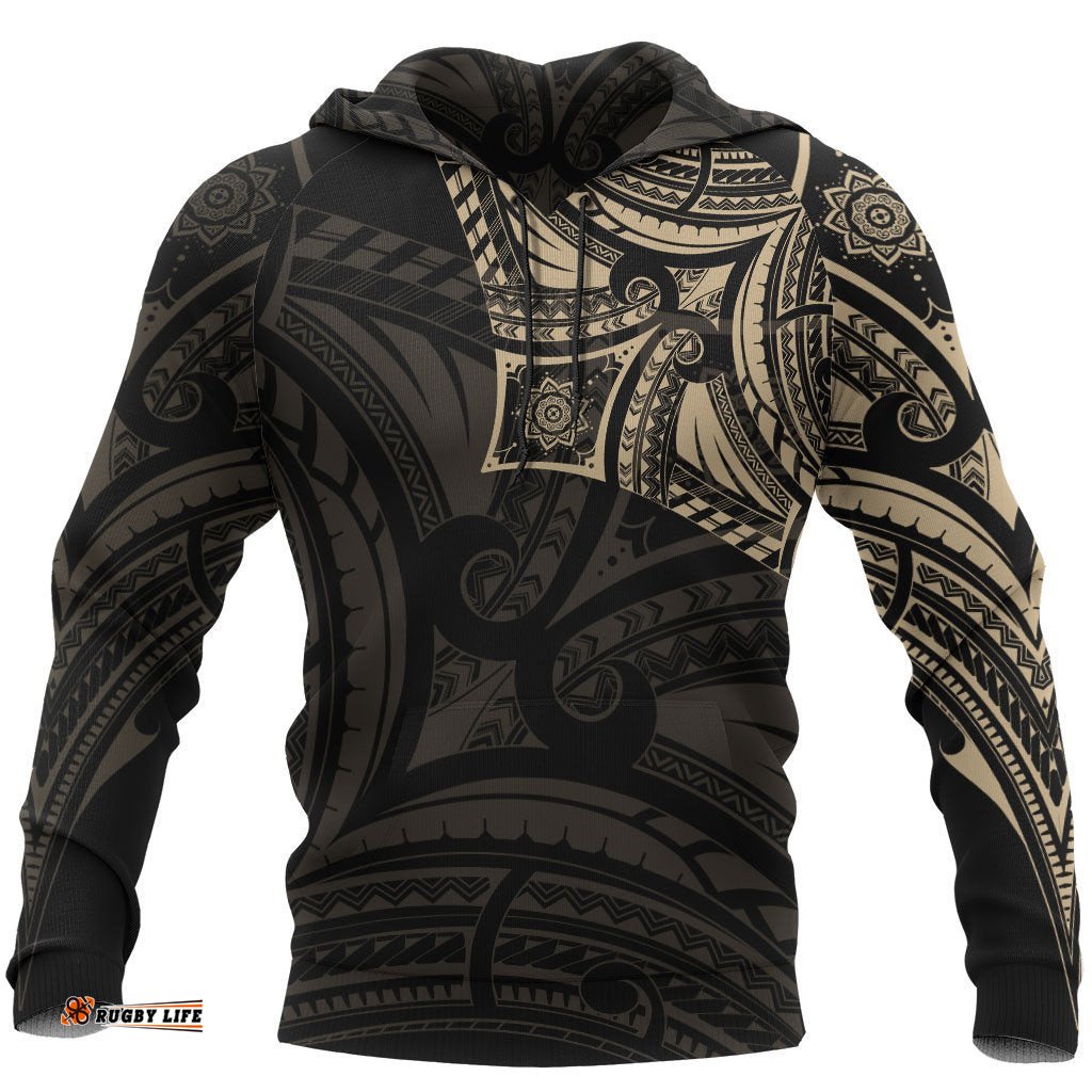 Tribal Hoodie, Polynesian Tattoo All Over Print Hoodie 08