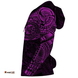 Polynesian Tattoo Style Hoodie Version 2.0 Pink