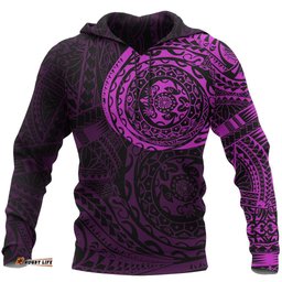 Polynesian Tattoo Style Hoodie Version 2.0 Pink