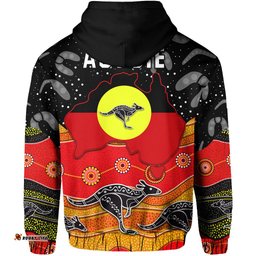 aboriginal flag zip hoodie map aussie