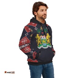 Sierra Leone Christmas Hoodie Santa Claus Ho Ho Ho