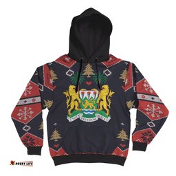 Sierra Leone Christmas Hoodie Santa Claus Ho Ho Ho