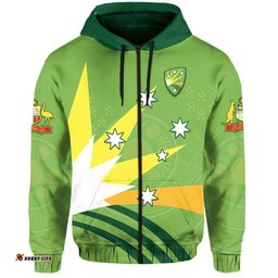 custom personalised cricket australia zip hoodie proud aussie aboriginal