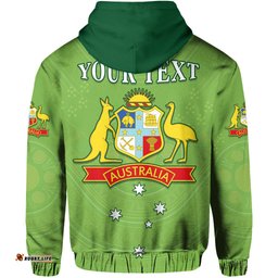 custom personalised cricket australia zip hoodie proud aussie aboriginal