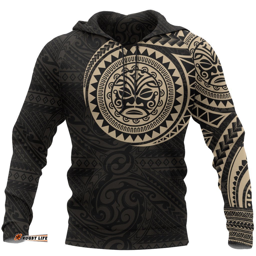 Tribal Hoodie, Polynesian Sun God Tattoo All Over Print Hoodie 06