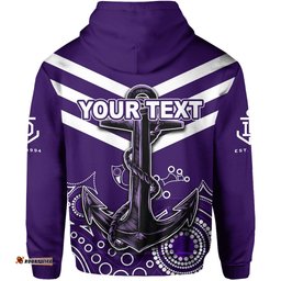 Custom Personalised Fremantle Zip Hoodie Freo Aboriginal Simple Style
