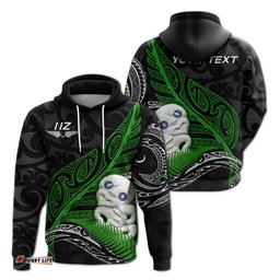 custom personalised aotearoa maori hoodie hei tiki and fern