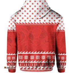 surfing santa claus zip hoodie christmas australia red style