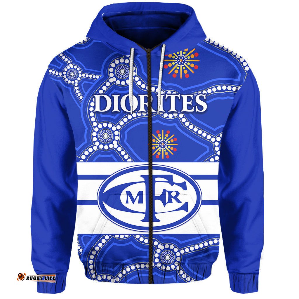 mines rovers football club zip hoodie goldfields football indigenous diorites
