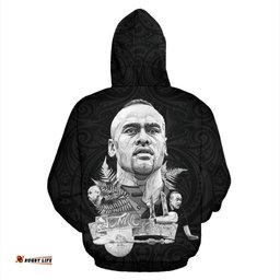 New Zealand Zip Up Hoodie, Legend Of Rugby Zipper Hoodie