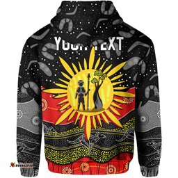 custom personalised aboriginal flag zip hoodie energetic aussie