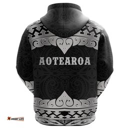 Aotearoa Zip Hoodie Koru Heart