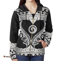 Aotearoa Zip Hoodie Koru Heart