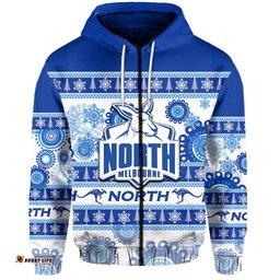 north melbourne zip hoodie christmas style