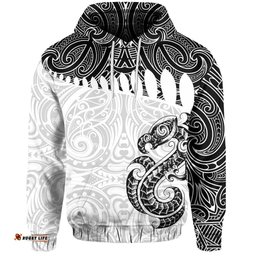 Aotearoa Hoodie Maori Manaia Pullover Hoodie White