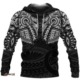 New Zealand Hoodie, Maori Tattoo Wolf Dragon Pullover Hoodie White