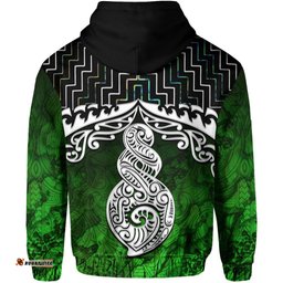 New Zealand Maori Hoodie, Poutama Pikorua Double Twist Pullover Hoodie