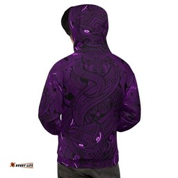 New Zealand Hoodie, Maori Gods Pullover Hoodie, Tumatauenga God Of War Purple 09