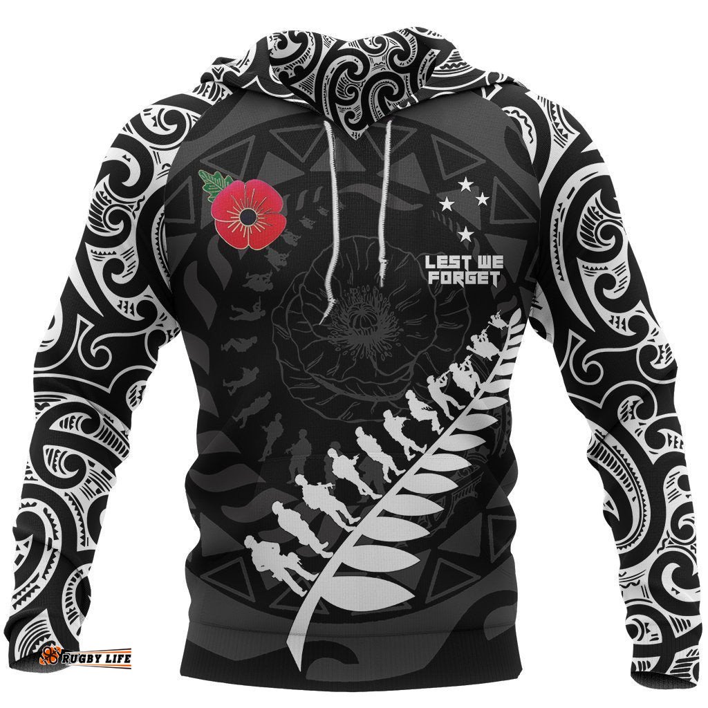 ANZAC Tattoo New Zealand Hoodie, Lest We Forget Pullover Hoodie