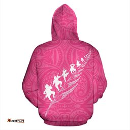 New Zealand Rugby Hoodie, Haka Fern Zip Up Hoodie 05