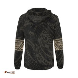Aotearoa Maori Tattoo All Over Zip Hoodie Golden