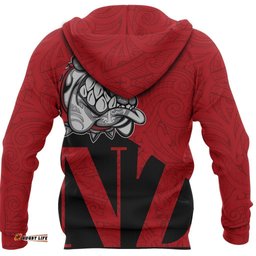 New Zealand Bulldog Zip Hoodie, Maori Bulldog Full Zip Hoodie