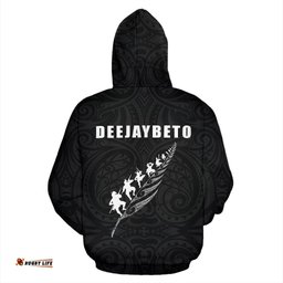 Rugby Haka Fern Hoodie Deejaybeto