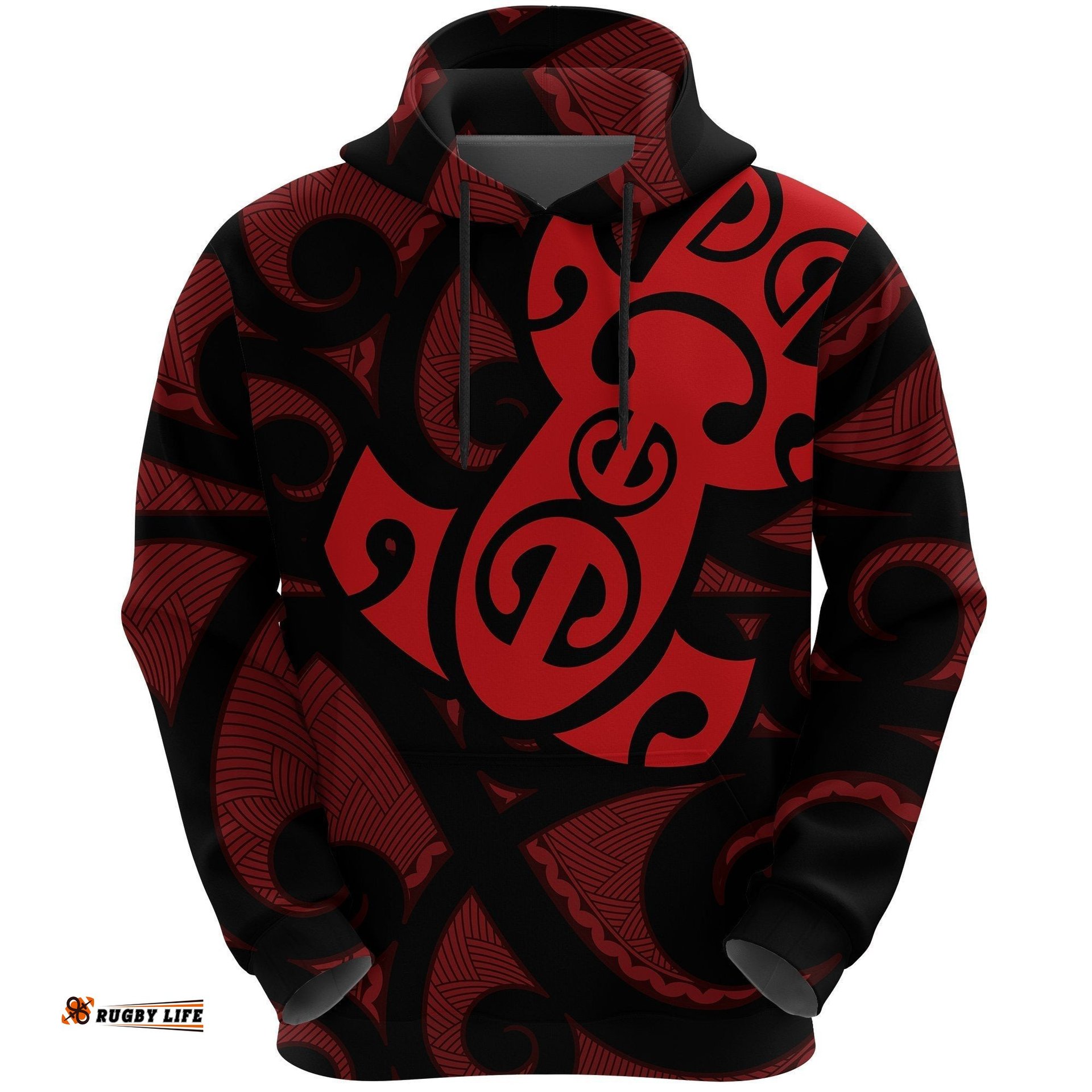 Maori Red Mangopare Hoodie